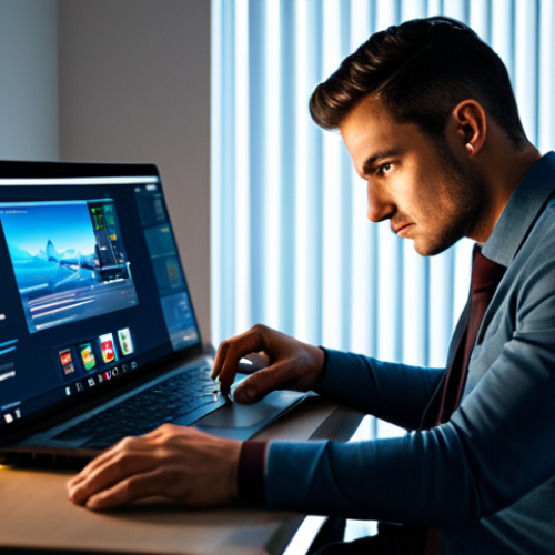 A thoughtful individual, fully clothed in professional yet comfortable attire, sits in a modern, well-lit home office, intently viewing a mobile phone screen. The expression is one of deep contemplation, reflecting the search for honest reviews and authentic experiences in mobile gaming. A sleek laptop sits open nearby, suggesting a platform for deeper analysis and engagement with critical content. The atmosphere is calm and focused, emphasizing the importance of genuine user feedback. perfect anatomy, correct proportions, natural pose, well-formed hands, proper finger count, natural body proportions, safe for work, appropriate content, fully clothed, professional, high-quality digital illustration, cinematic lighting.