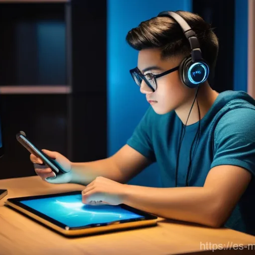 모바일게임 레이드 공략 - **Prompt:** "A young adult (15-25 years old) gamer, dressed in casual yet modest attire like a t-shi...